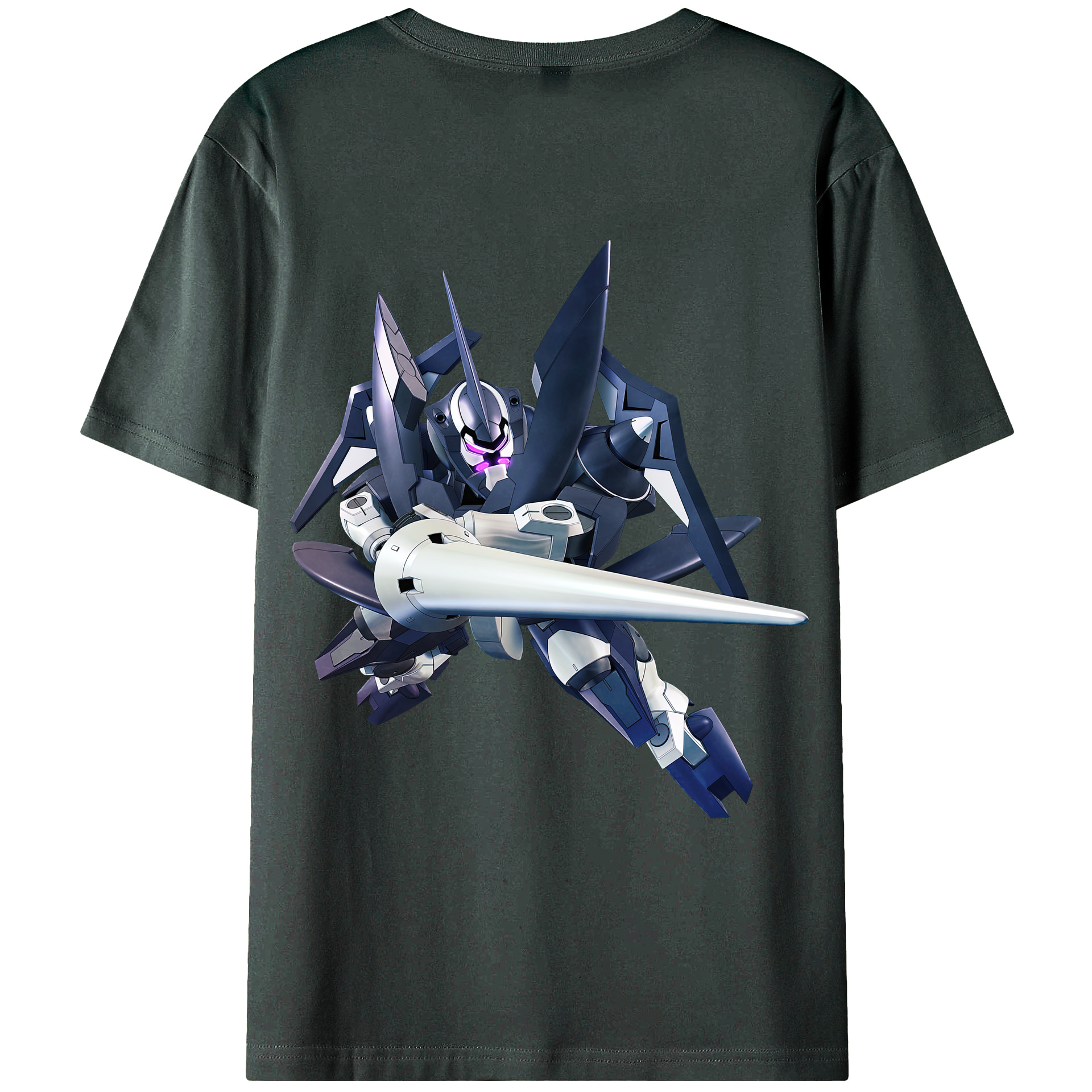 （画像用） 機動戦士ガンダム Mobile Suit Gundam 綿100％ メンズ半袖Tシャツ（バックプリント） 通気性